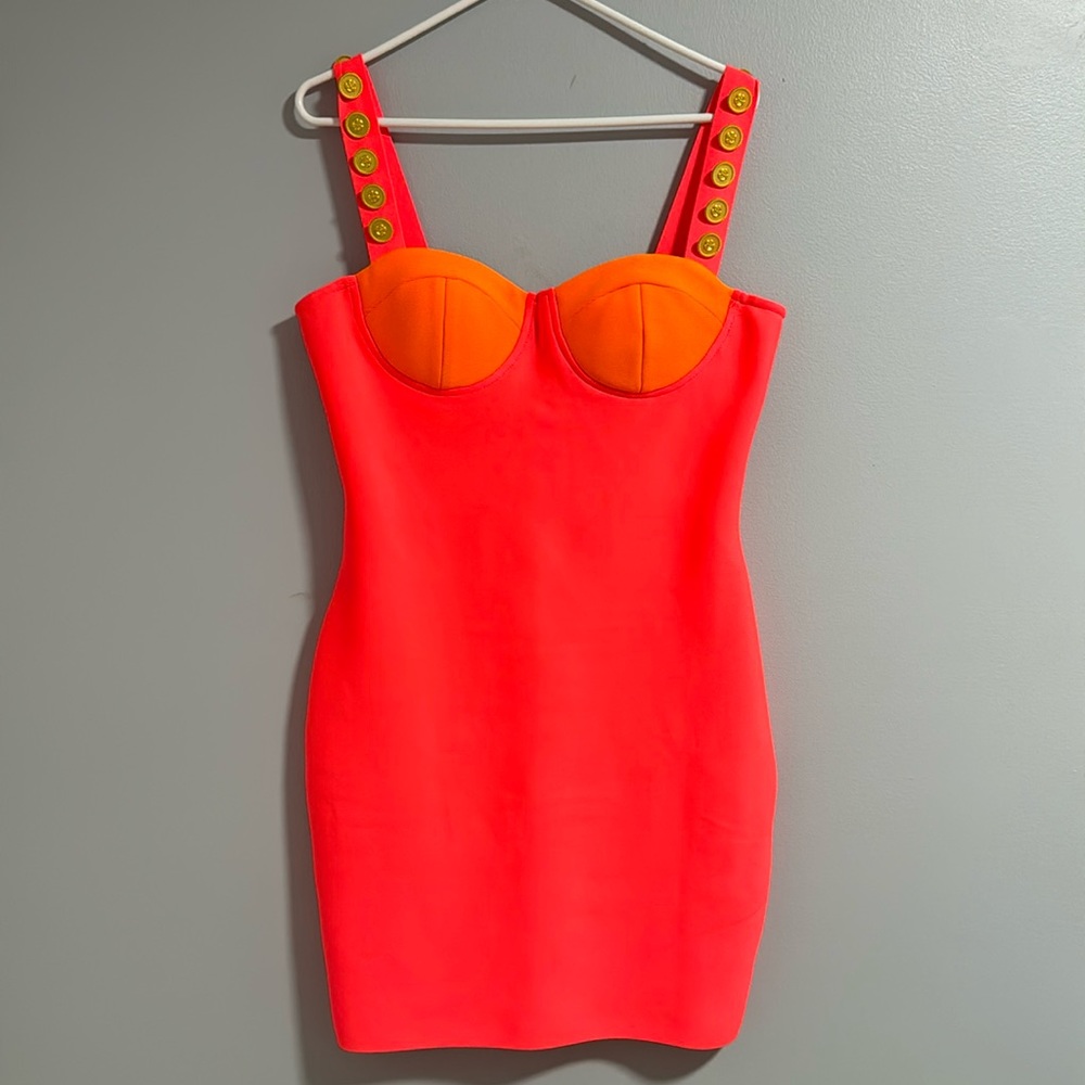 Bright neon bandage type dress